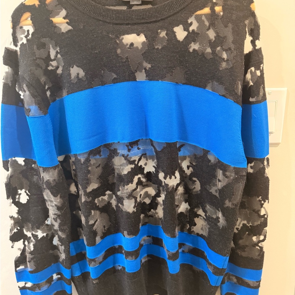 Alexander Wang Black And Gray Patterned Sweater - image 1